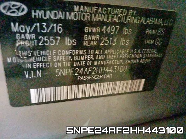 5NPE24AF2HH443100 фото 2