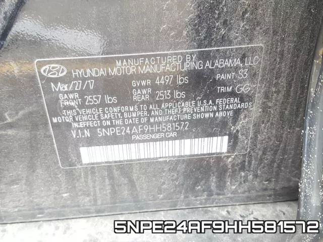 5NPE24AF9HH581572 фото 2