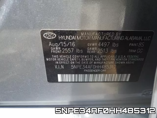 5NPE34AF0HH485312 фото 2