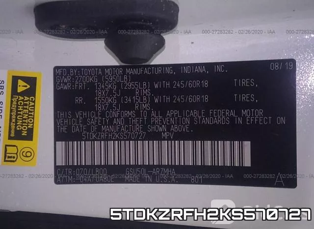 5TDKZRFH2KS570727 фото 10