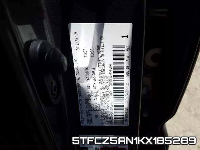 5TFCZ5AN1KX185289 фото 2