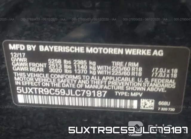 5UXTR9C59JLC79187 фото 10