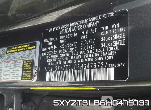 5XYZT3LB6HG479737 фото 10