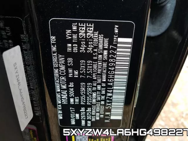 5XYZW4LA6HG498227 фото 2