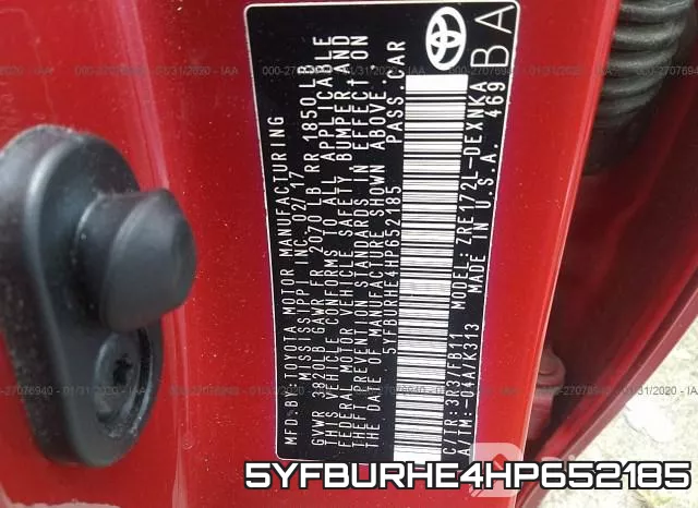 5YFBURHE4HP652185 фото 10