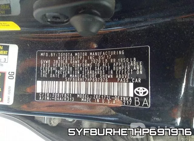 5YFBURHE7HP697976 фото 10