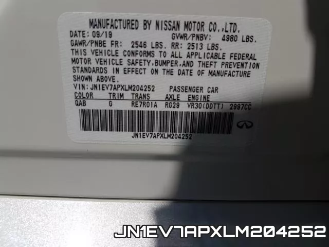 JN1EV7APXLM204252 фото 2