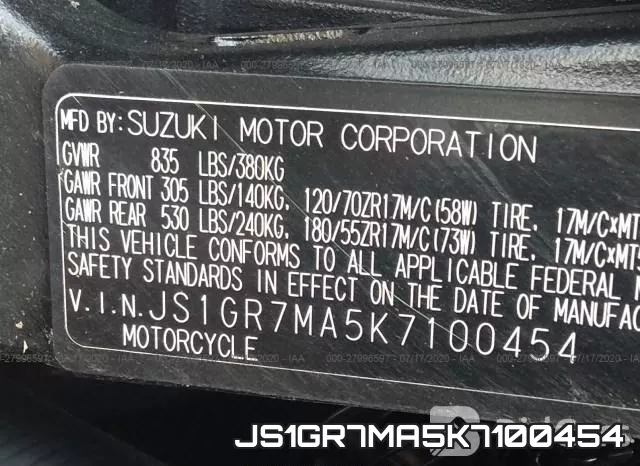JS1GR7MA5K7100454 фото 2