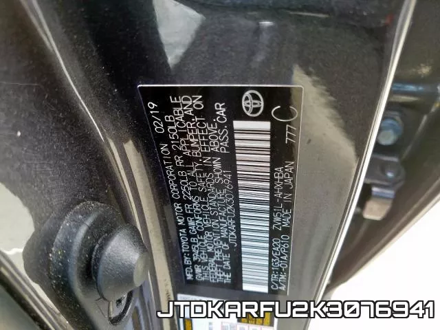 JTDKARFU2K3076941 фото 2