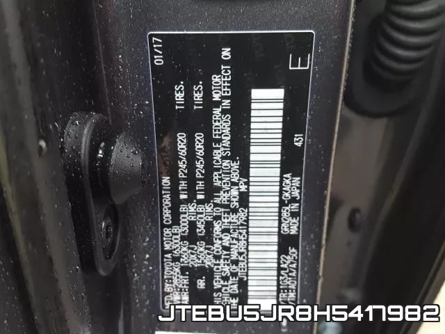 JTEBU5JR8H5417982 фото 2