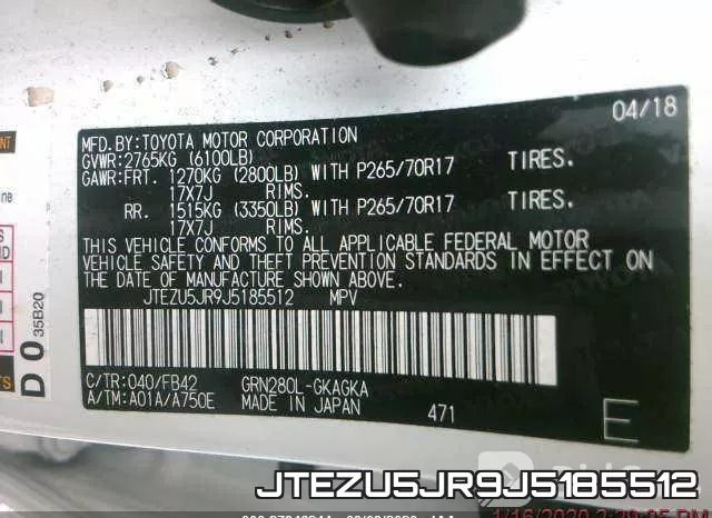 JTEZU5JR9J5185512 фото 10
