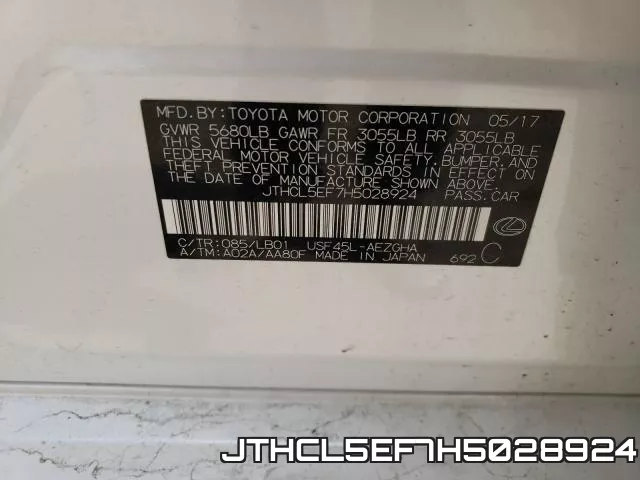 JTHCL5EF7H5028924 фото 2
