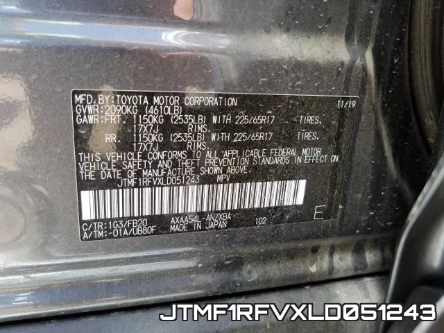 JTMF1RFVXLD051243 фото 2