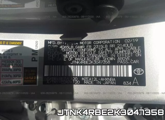 JTNK4RBE2K3047358 фото 10