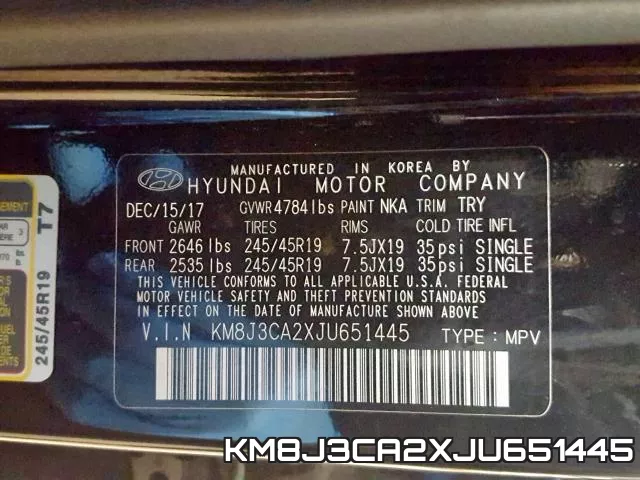 KM8J3CA2XJU651445 фото 2
