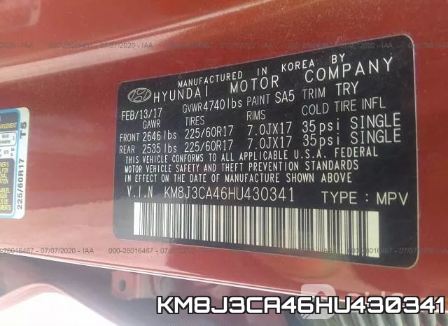KM8J3CA46HU430341 фото 10