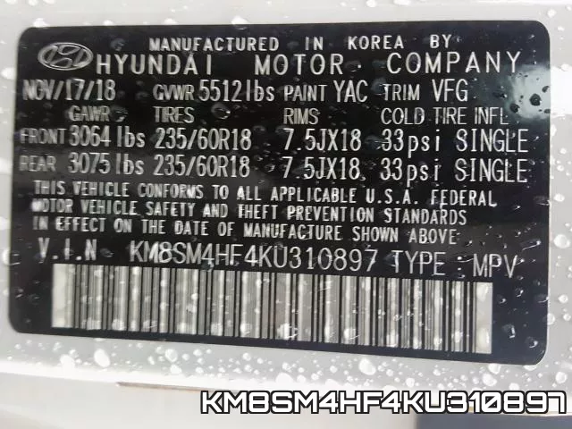 KM8SM4HF4KU310897 фото 2