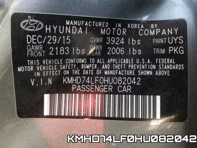 KMHD74LF0HU082042 фото 2