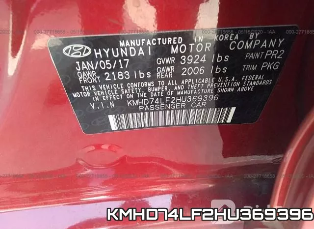 KMHD74LF2HU369396 фото 10