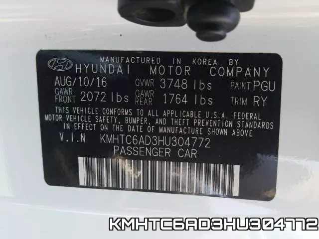 KMHTC6AD3HU304772 фото 2