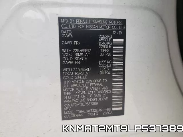 KNMAT2MT9LP537389 фото 2