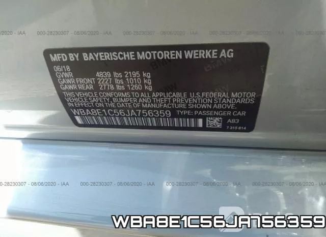WBA8E1C56JA756359 фото 10