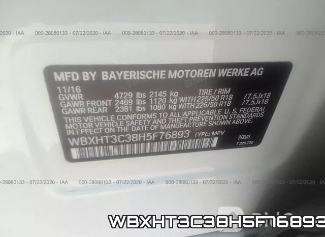WBXHT3C38H5F76893 фото 10