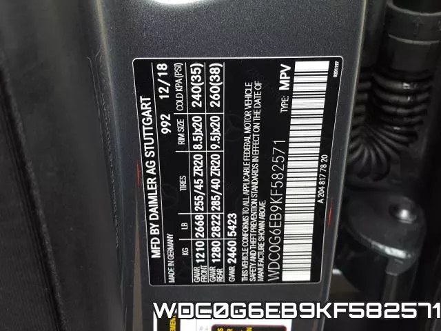 WDC0G6EB9KF582571 фото 2