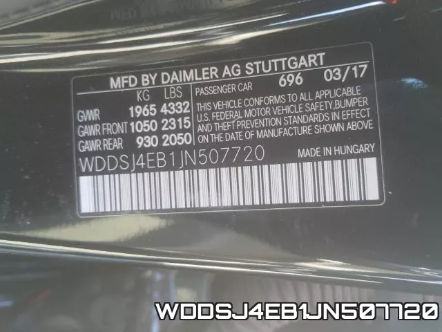 WDDSJ4EB1JN507720 фото 2