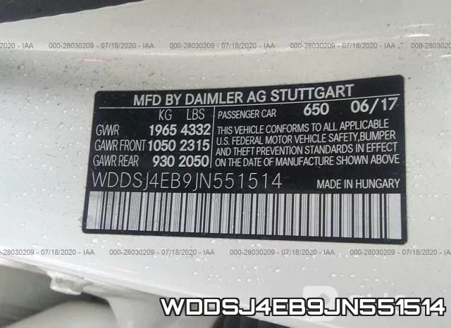 WDDSJ4EB9JN551514 фото 10
