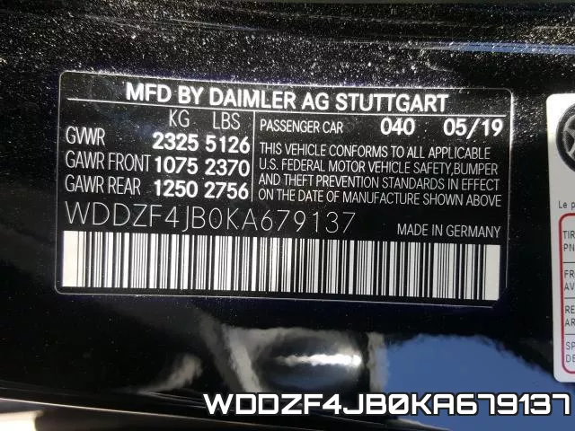 WDDZF4JB0KA679137 фото 2