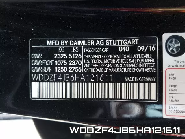 WDDZF4JB6HA121611 фото 2