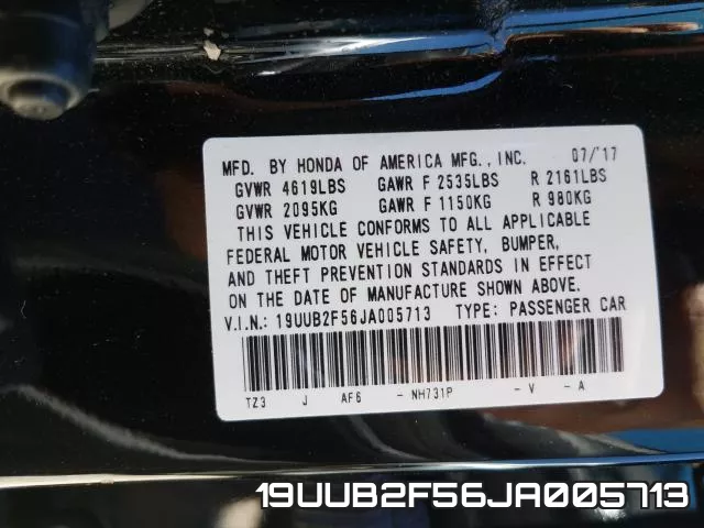 19UUB2F56JA005713 фото 2
