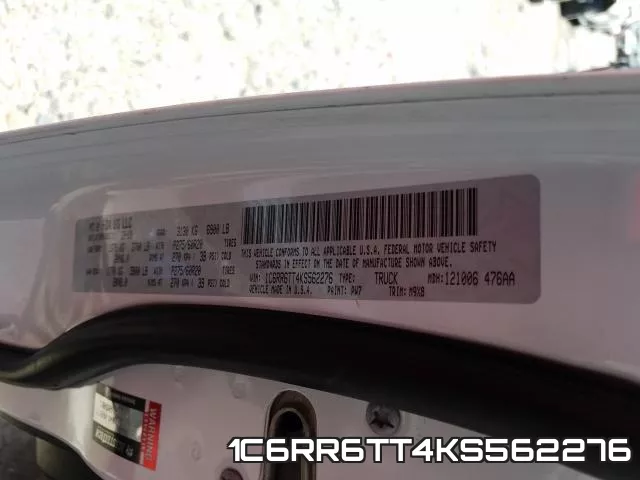 1C6RR6TT4KS562276 фото 2
