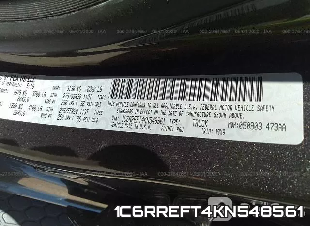 1C6RREFT4KN548561 фото 10