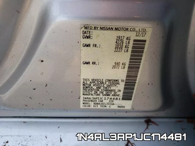 1N4AL3AP1JC174481 фото 2