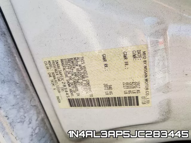 1N4AL3AP5JC283445 фото 2