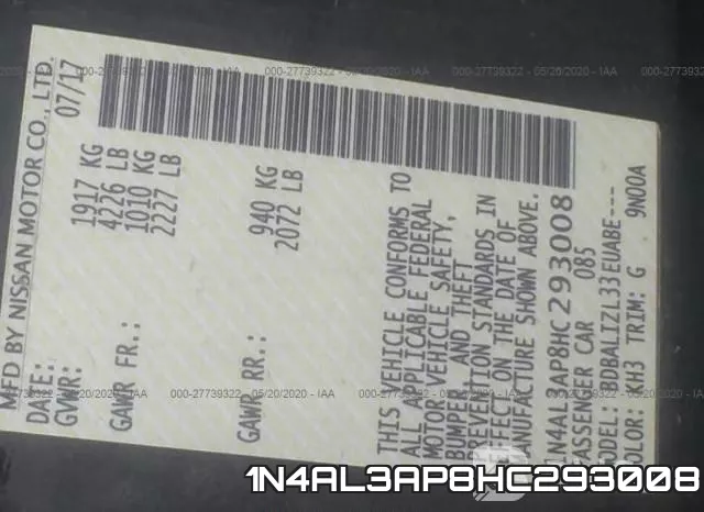 1N4AL3AP8HC293008 фото 10