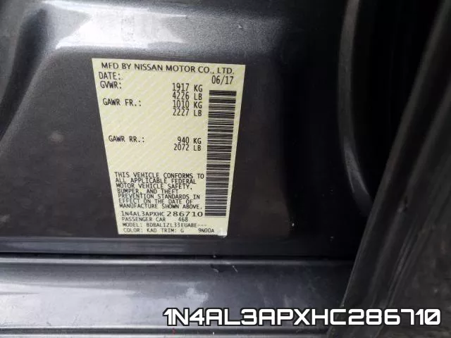 1N4AL3APXHC286710 фото 2