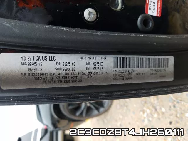 2C3CDZBT4JH260111 фото 2