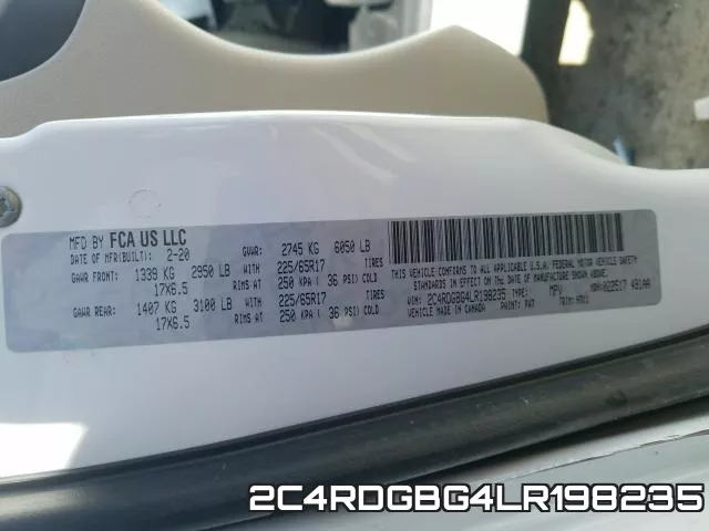 2C4RDGBG4LR198235 фото 2
