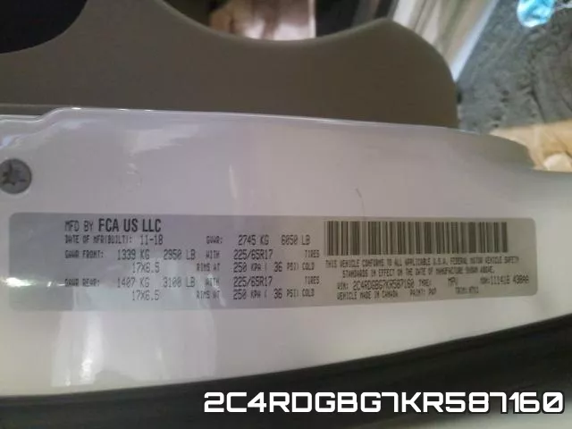 2C4RDGBG7KR587160 фото 2