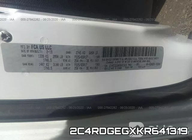 2C4RDGEGXKR641319 фото 10