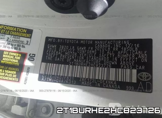2T1BURHE2HC823726 фото 10