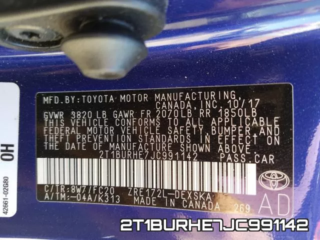 2T1BURHE7JC991142 фото 2