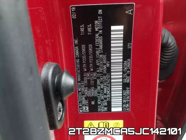 2T2BZMCA5JC142101 фото 2