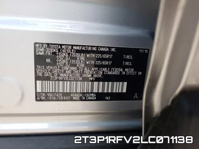2T3P1RFV2LC071138 фото 2