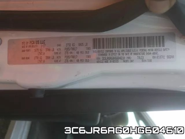 3C6JR6AG0HG604610 фото 2