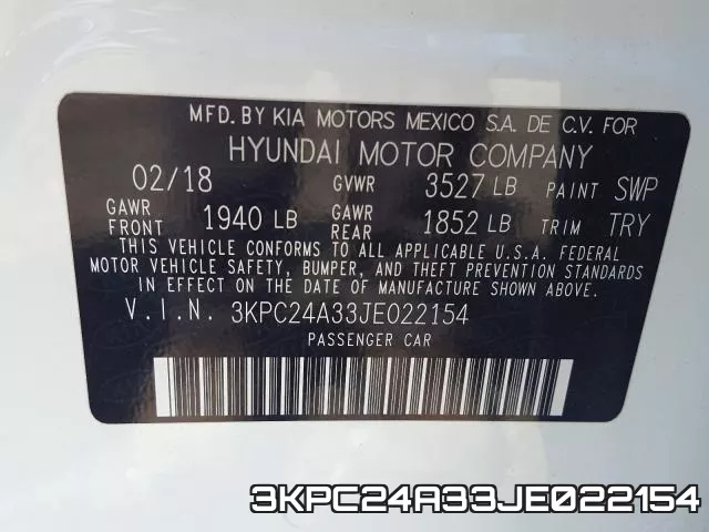 3KPC24A33JE022154 фото 2