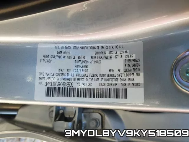 3MYDLBYV9KY518509 фото 2